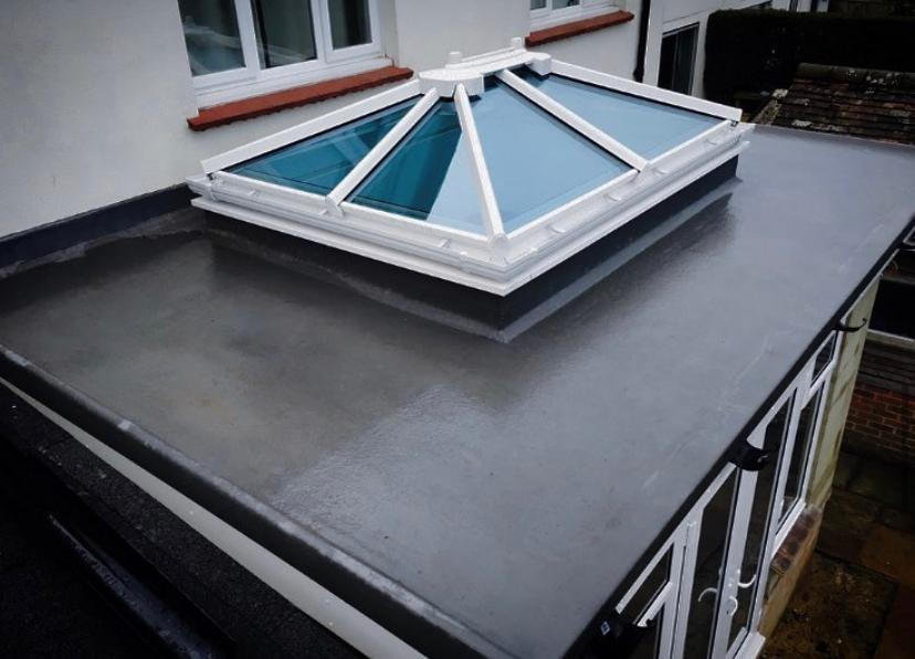flat roof with a roof lantern